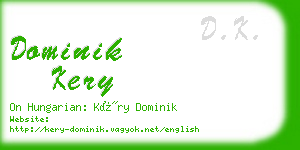 dominik kery business card